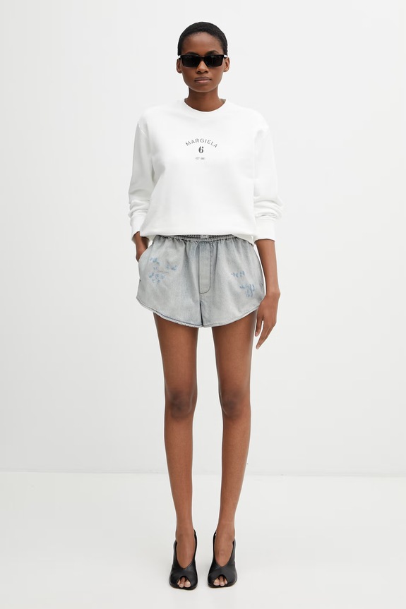 MM6 Maison Margiela Women's cotton shorts blue S52MU0137.M30055.962