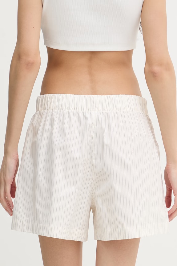 Oblečenie Calvin Klein Jeans šortky dámske bavlnené LV047F628G béžová