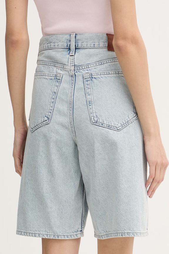 Oblečenie Calvin Klein Jeans šortky dámske rifľové LV047F673G modrá