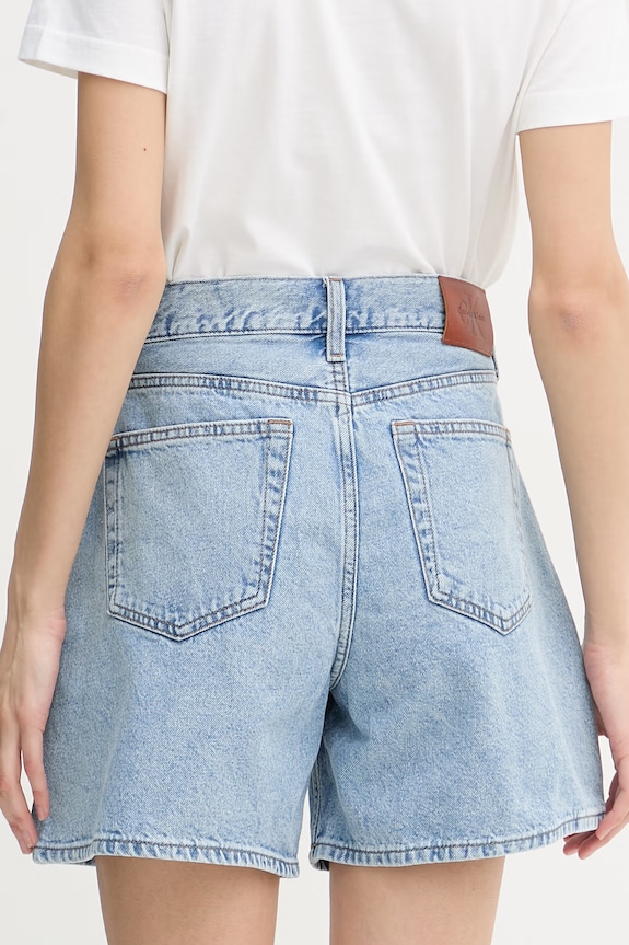Oblečenie Calvin Klein Jeans šortky dámske rifľové LV047F675G modrá