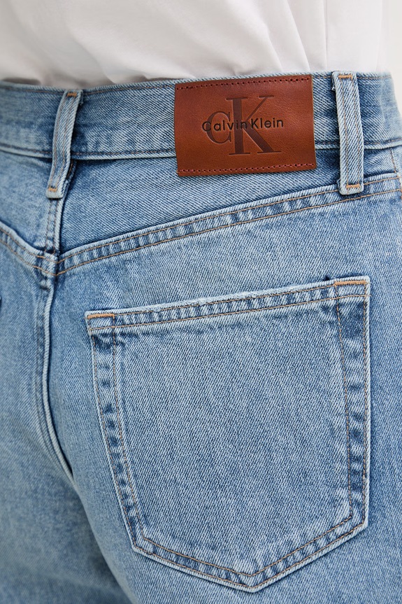 Calvin Klein Jeans šortky dámske bavlnené modrá LV047F774G
