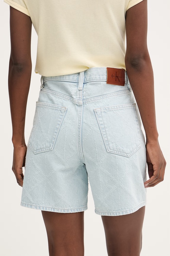 Îmbrăcăminte Calvin Klein Jeans pantaloni scurți pentru femei, din denim LV047F494G albastru