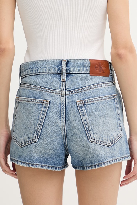Oblečenie Calvin Klein Jeans šortky dámske rifľové LV047F770G modrá
