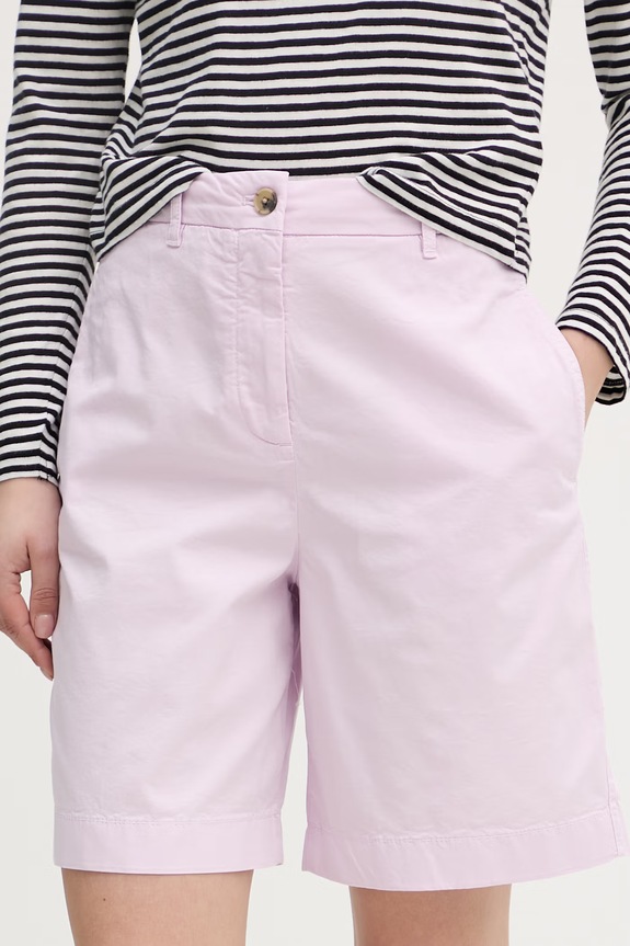 Tommy Hilfiger szorty chino damskie z bawełną różowy WW0WW49648