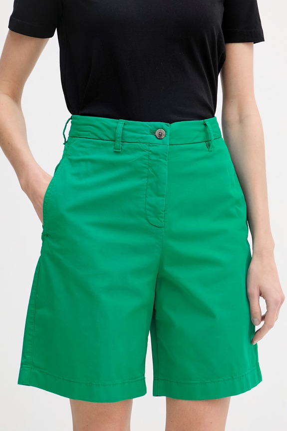 Tommy Hilfiger pantaloni scurți chinos de damă cu bumbac verde WW0WW49648