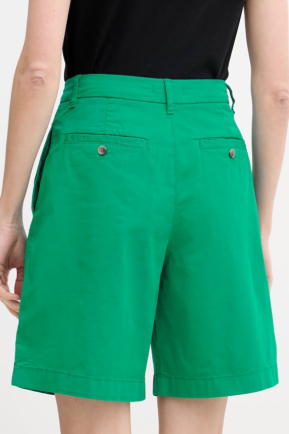 Îmbrăcăminte Tommy Hilfiger pantaloni scurți chinos de damă cu bumbac WW0WW49648 verde