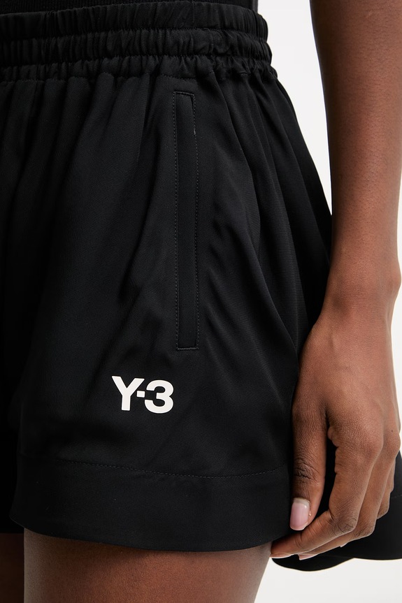 Y-3 W TENNIS SHORTS шорты из вискозы для женщин KG3565 чёрный