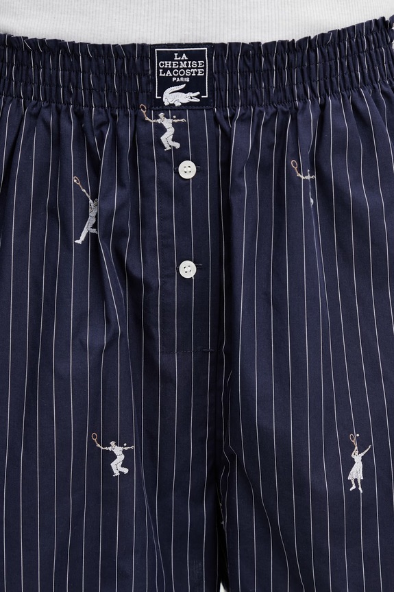Lacoste pantaloni scurți din bumbac pentru femei bleumarin FF1034