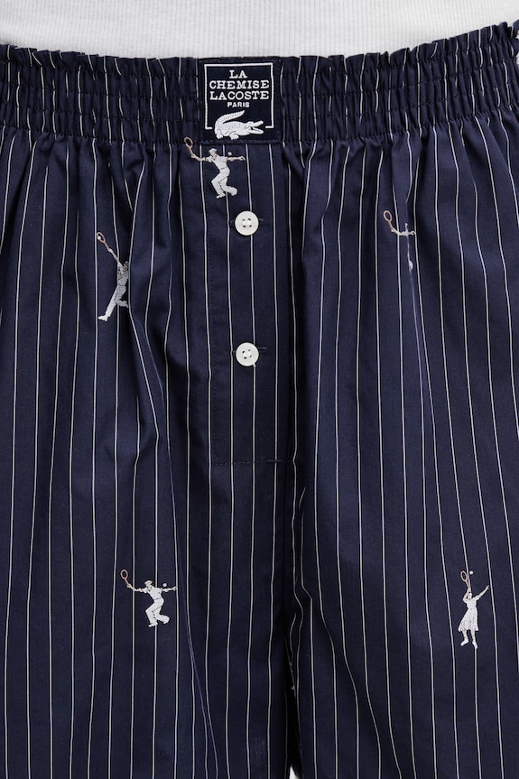 Lacoste pantaloni scurți din bumbac pentru femei bleumarin FF1034