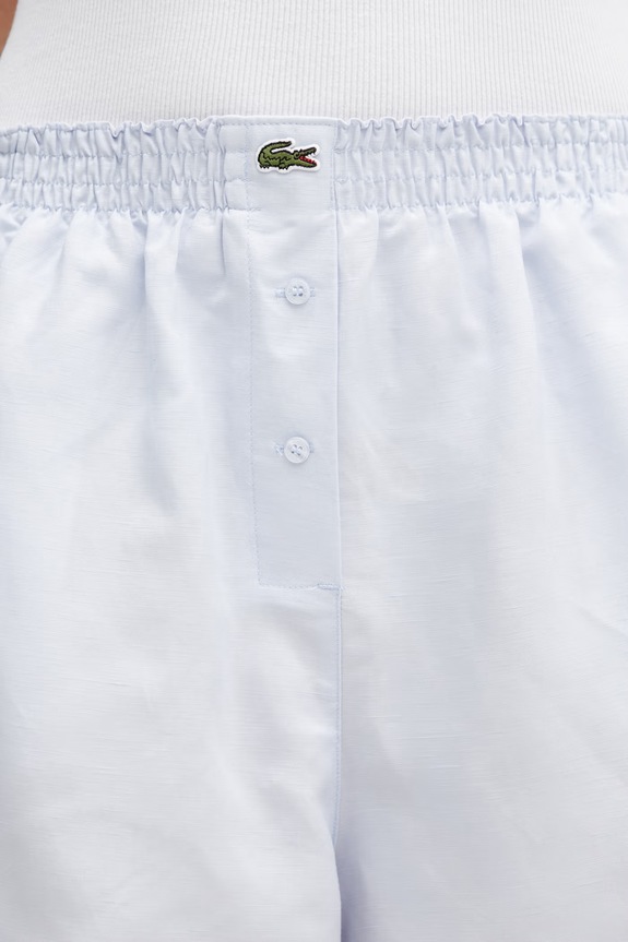 Lacoste pantaloni scurți cu in pentru femei albastru FF1428