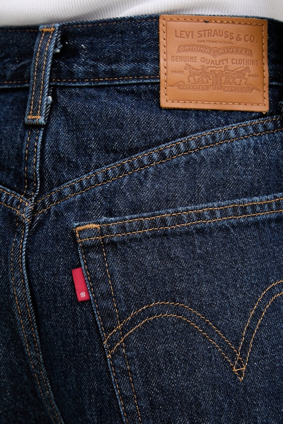 Traper kratke hlače Levi's HIGH BAGGY mornarsko plava A9311.0006