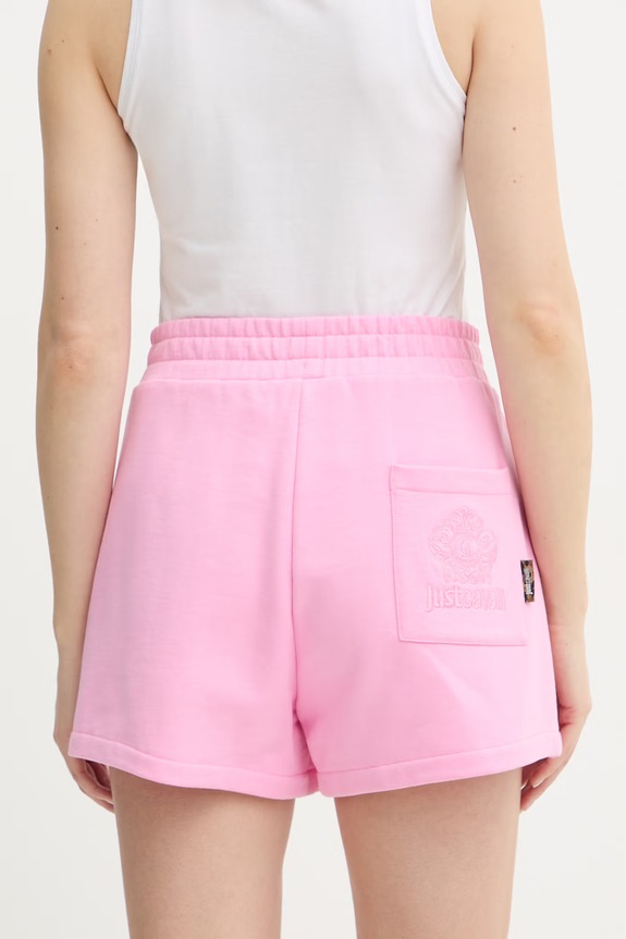 Îmbrăcăminte Just Cavalli pantaloni scurți din bumbac 80PADE15.CF100 roz