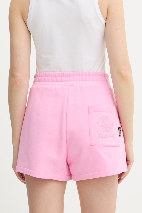 Îmbrăcăminte Just Cavalli pantaloni scurți din bumbac 80PADE15.CF100 roz