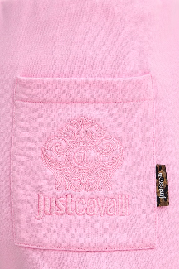 Just Cavalli pantaloni scurți din bumbac roz 80PADE15.CF100