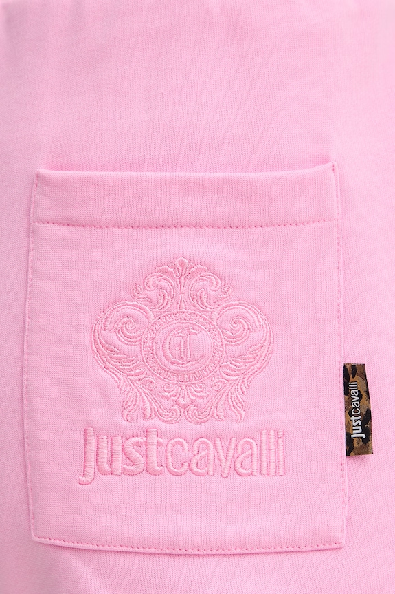 Just Cavalli pantaloni scurți din bumbac roz 80PADE15.CF100