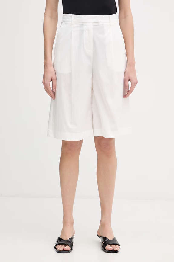 Patrizia Pepe bermudy damskie z bawełną biały 2P1752.A743