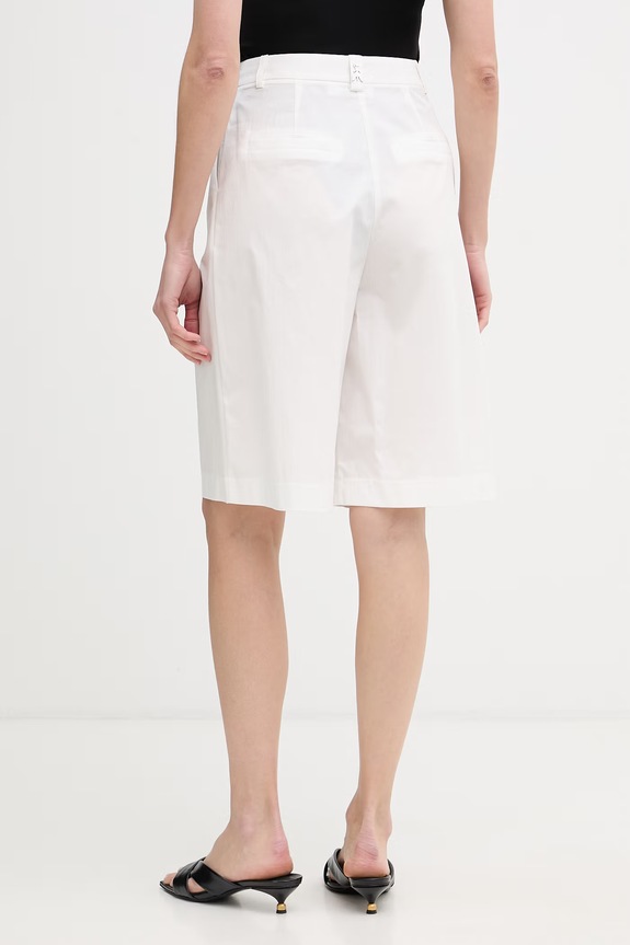 Odzież Patrizia Pepe bermudy damskie z bawełną 2P1752.A743 biały