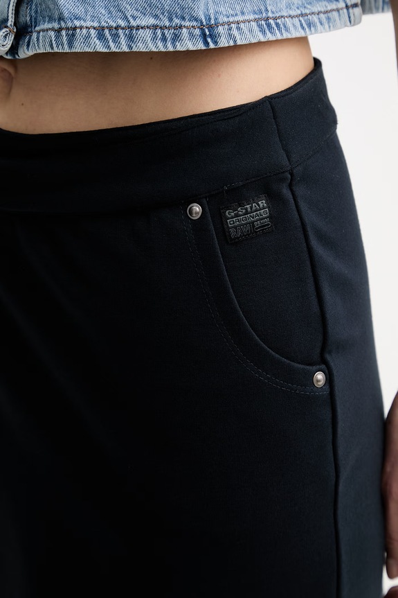 G-Star krilo-hlače ženske z viskozo Soft sculpt mornarsko modra D28762.E406