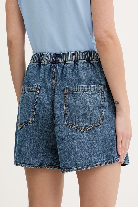 Odzież Tommy Jeans szorty damskie jeansowe DW0DW22270 niebieski