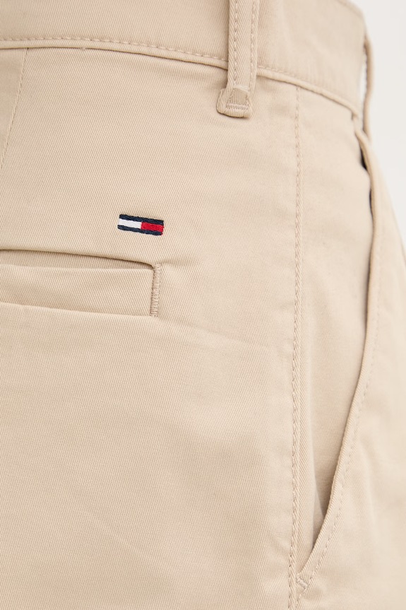 Tommy Jeans Σορτς Γυναικεία βαμβακερά με ελαστάν μπεζ DW0DW23268