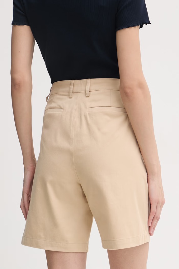 Odjeća U.S. Polo Assn. kratke hlače za žene od pamuka s elastanom CHINO WUP2228 bež