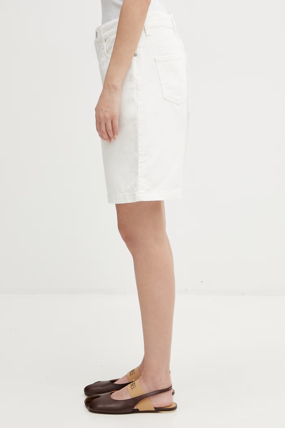 Maison Kitsuné šortky rifľové dámske QW01401WD4024 béžová SS26
