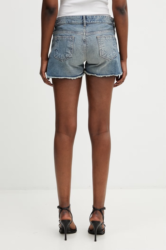 Odzież Rick Owens DRKSHDW szorty jeansowe damskie DS01F4300.DWBET2 niebieski