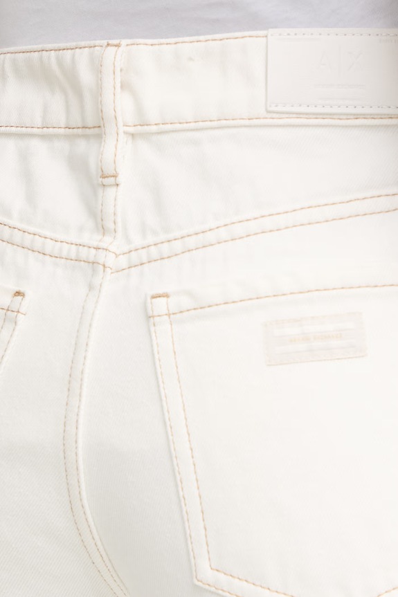 Armani Exchange pantaloni scurți pentru femei, din denim bej XW002272.AF21335