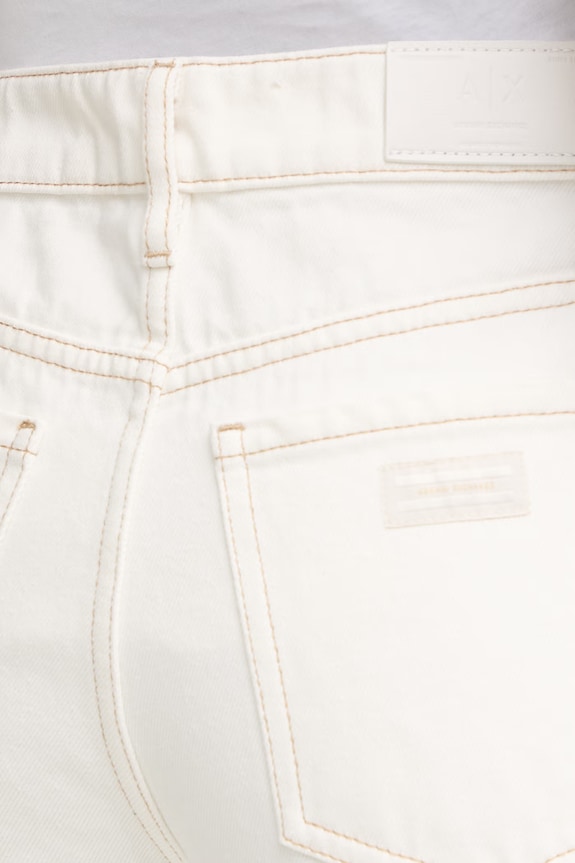 Armani Exchange pantaloni scurți pentru femei, din denim bej XW002272.AF21335