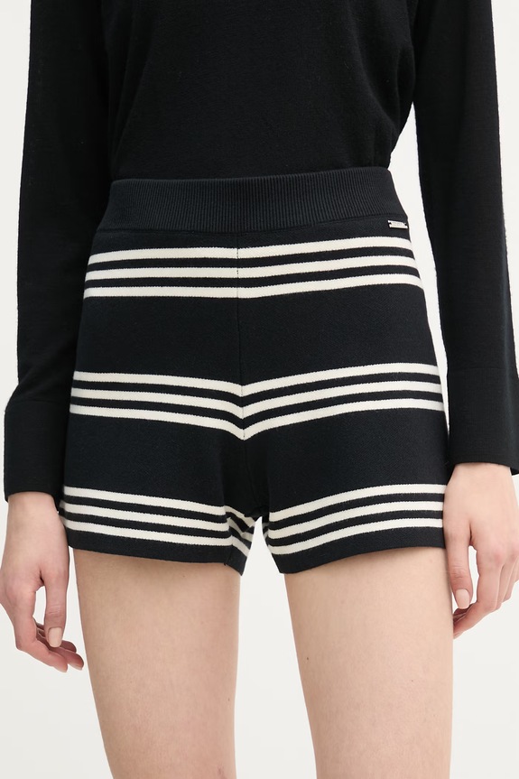 Къс панталон Dkny трикотаж черен DJ6R0130
