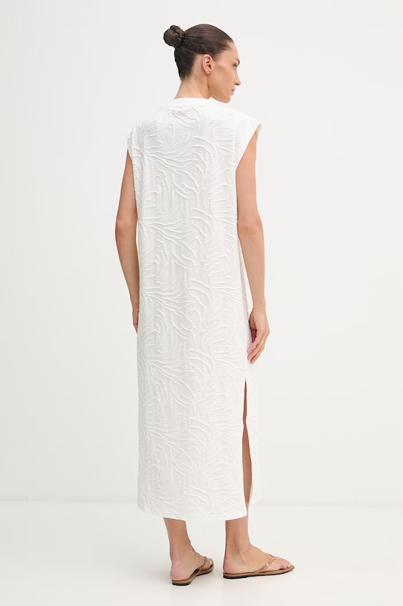 Oblečenie HUGO šaty s bavlnou ZEB_dress 50561082 béžová