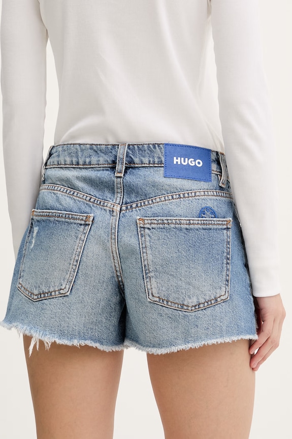 Ρούχα HUGO Blue Σορτς γυναικεία ντένιμ Galimon_B 50561167 μωβ