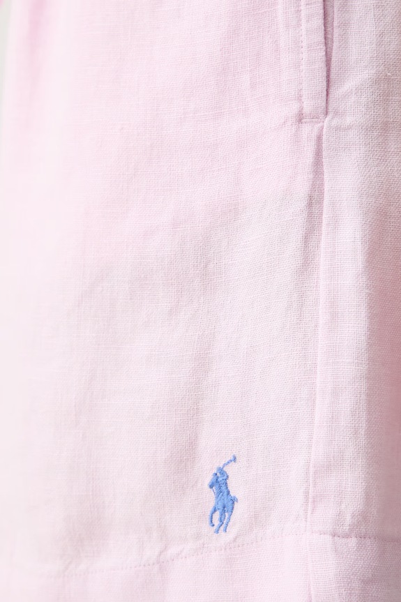 Polo Ralph Lauren šortky dámske ľanové LINEN-WVN-SHORTS ružová 211A12950007
