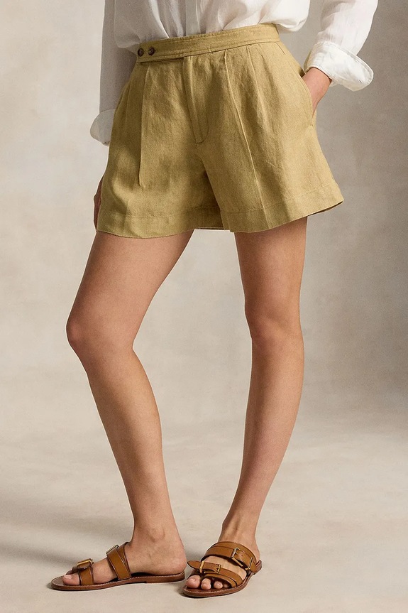 Polo Ralph Lauren DELAVE LINEN-WVN-SHORTS shorts linen Women's beige 211A12967001