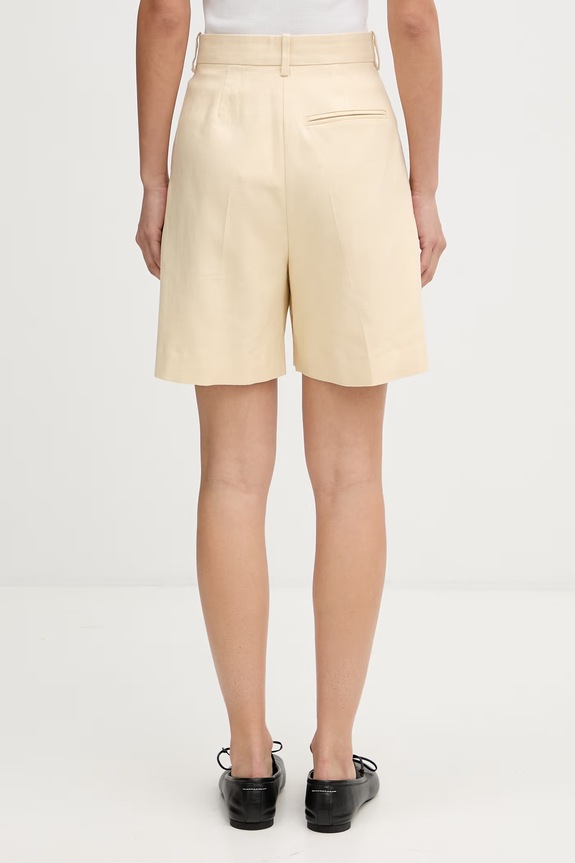 Odzież Anine Bing BRICE SHORT - BUTTER YELLOW szorty eleganckie z wiskozą damskie A.03.12018.CRM02 żółty