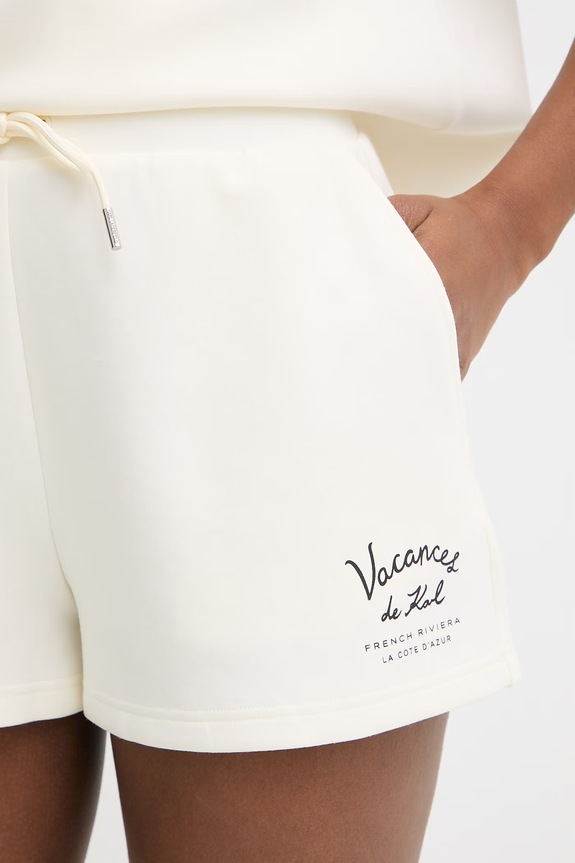 Karl Lagerfeld σορτς γυναικεία με μοντάλ μπεζ B2W44006