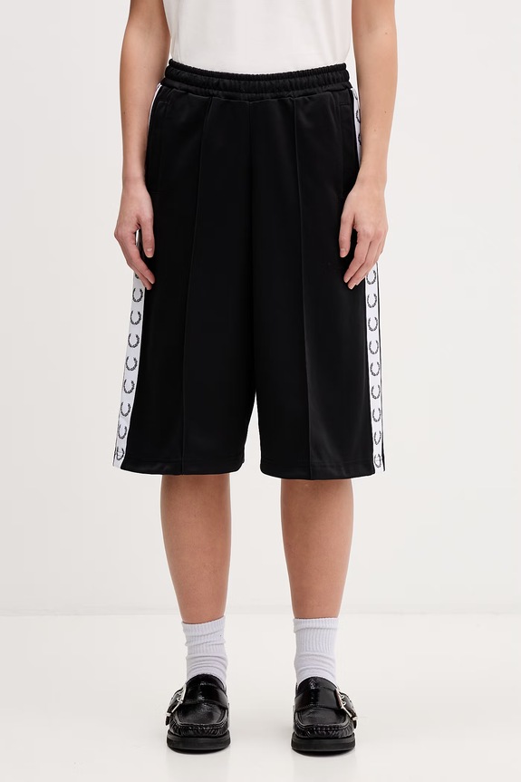 Fred Perry pantaloni scurți tricotaj negru S2101