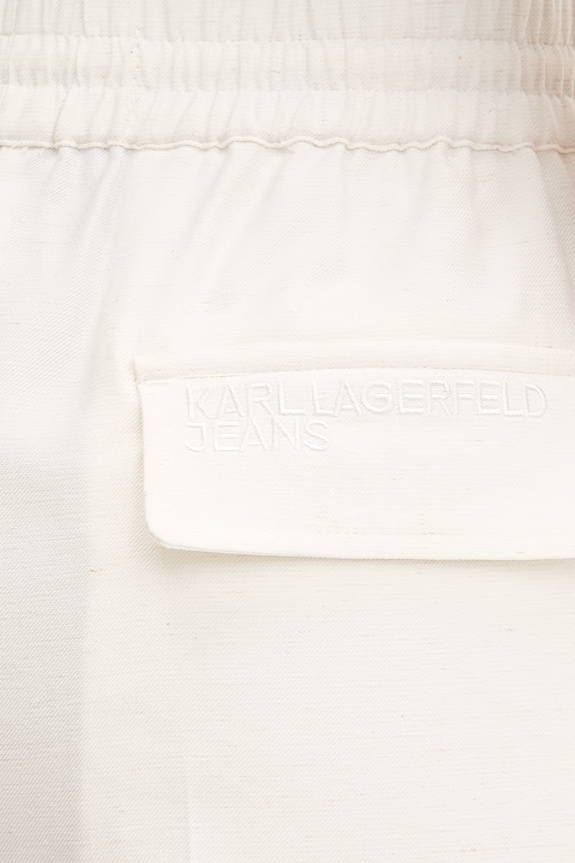 Karl Lagerfeld Jeans pantaloni scurți din amestec de in bej B2W10057