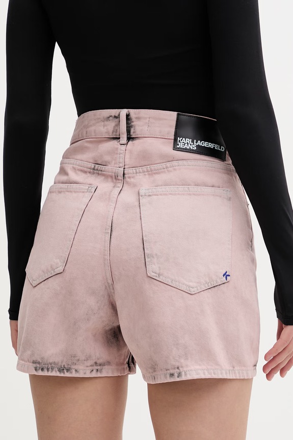 Odzież Karl Lagerfeld Jeans szorty damskie jeansowe B2W10072 różowy