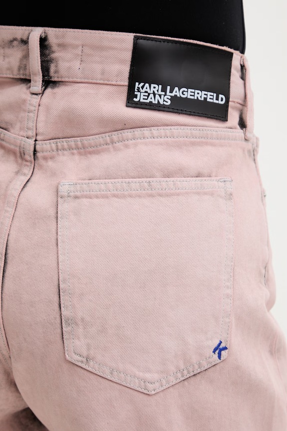 Karl Lagerfeld Jeans szorty damskie jeansowe różowy B2W10072