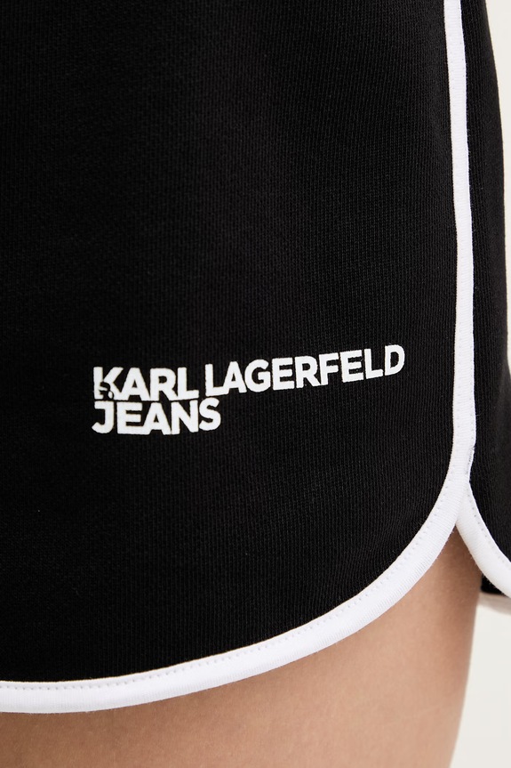Βαμβακερό σορτσάκι Karl Lagerfeld Jeans μαύρο B2W10125