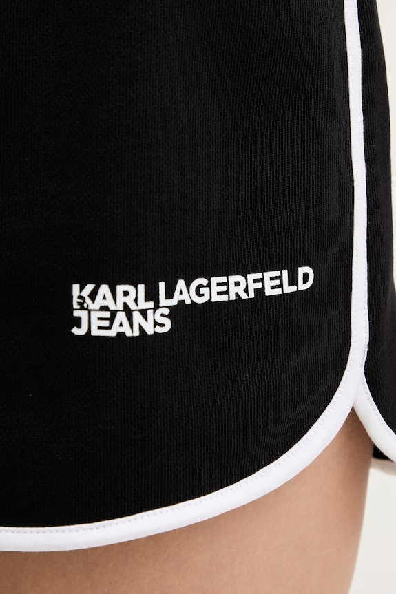 Βαμβακερό σορτσάκι Karl Lagerfeld Jeans μαύρο B2W10125