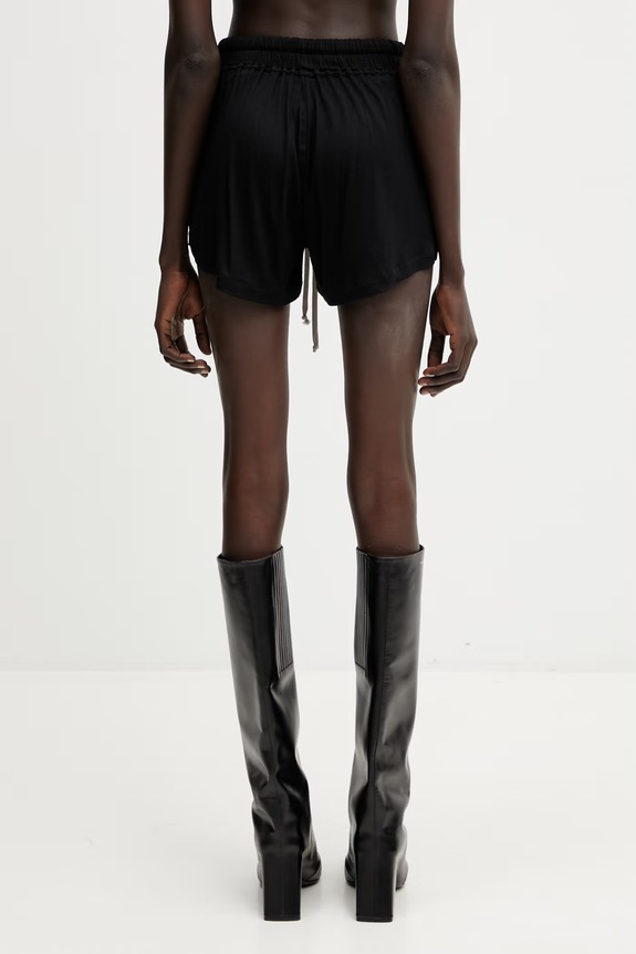 Oblačila Rick Owens Lilies kratke hlače ženske viskozne LI01F7333.RV črna