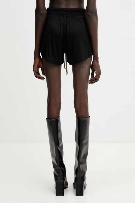 Oblačila Rick Owens Lilies kratke hlače ženske viskozne LI01F7333.RV črna