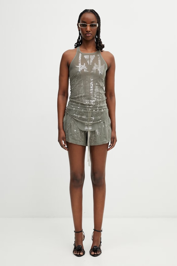 Rick Owens Lilies σορτς γυναικεία LI01F7333.TUSM21 πράσινο