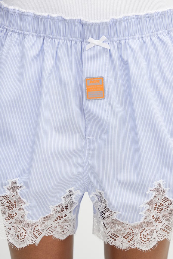 Martine Rose French Knickers kratke hlače od pamuka s elastanom za žene plava 833WS36531