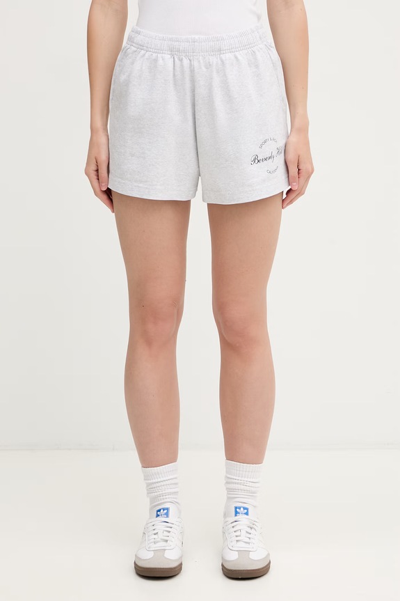 Sporty & Rich Beverly Script Disco шорты для женщин серый SH03776257GY03