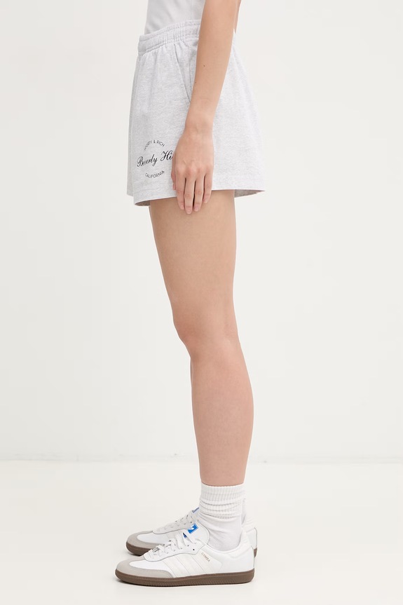 Sporty & Rich Beverly Script Disco шорты для женщин SH03776257GY03 серый SS26