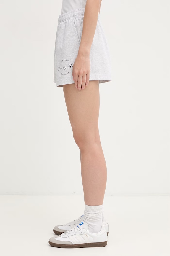 Sporty & Rich Beverly Script Disco шорты для женщин SH03776257GY03 серый SS26