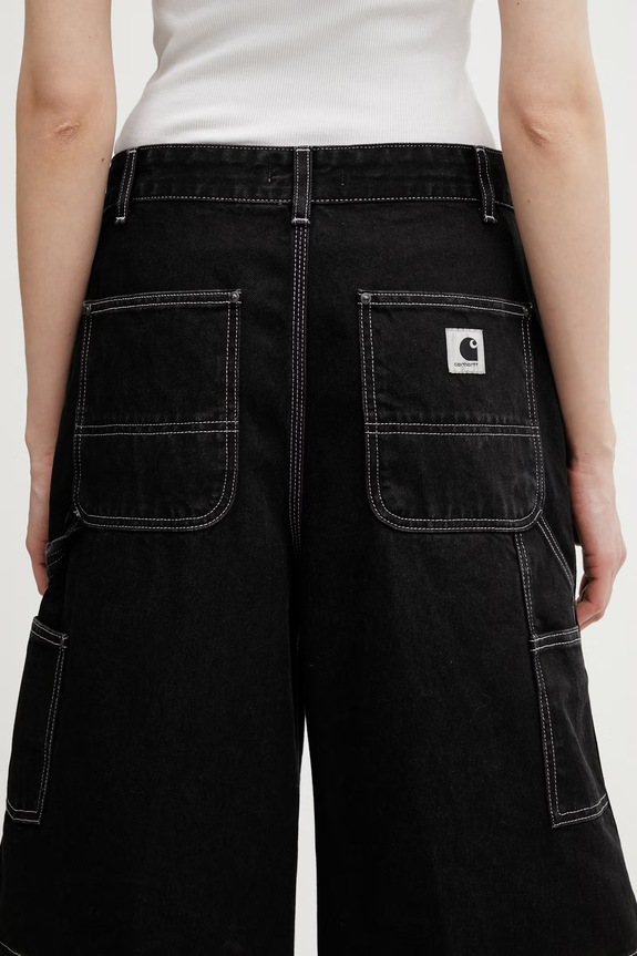 Carhartt WIP W' Nixon Single Knee Short pantaloni scurți din denim pentru femei negru I036704.8902